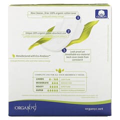 Organyc, Organic Cotton Pads, Heavy Flow, 10 Pads