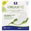 Organyc, 오가닉 코튼 패드, 헤비 플로 나이트, 패드 10 개입