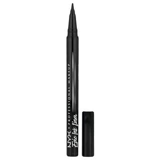 NYX Professional Makeup‏, قلم تحديد مقاوم للماء ، لون 01 أسود ، 0.03 أونصة سائلة (1 مل)