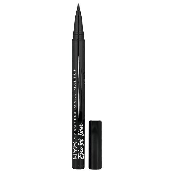 NYX Professional Makeup, Liner Tinta Epik Tahan Air, 01 Hitam, 1 ml (0,03 ons cairan)