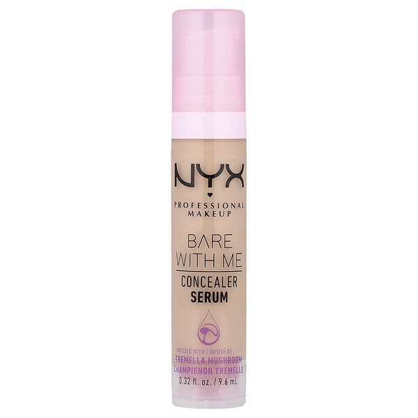 NYX Professional Makeup, 베어 위드 미, 컨실러 세럼, 02 라이트, 9.6ml(0.32fl oz)