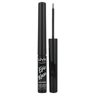 NYX Professional Makeup‏, Epic Wear ، قلم تحديد سائل للعين والجسم مضاد للماء ، أسود 01 ، 0.12 أونصة سائلة (3.5 مل)