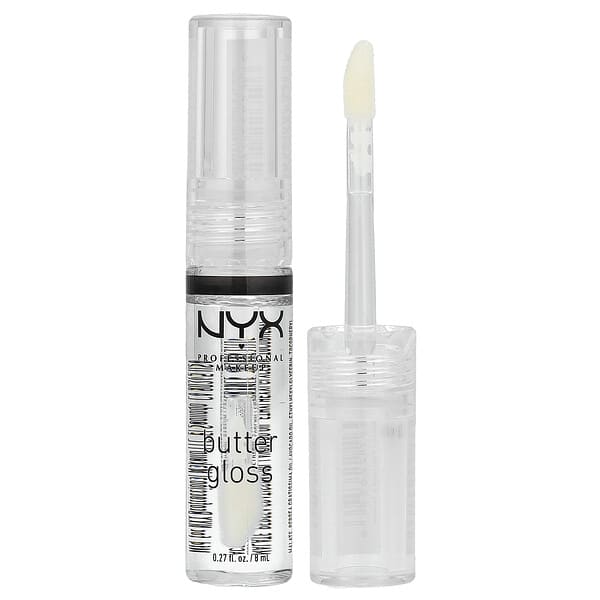 NYX Professional Makeup, 버터 글로스, 립글로스, 54 슈가 글라스, 8ml(0.27oz)