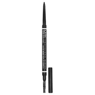NYX Professional Makeup, Mikroszálas szemöldökceruza, 08 Fekete, 0,003 oz (0,09 g)