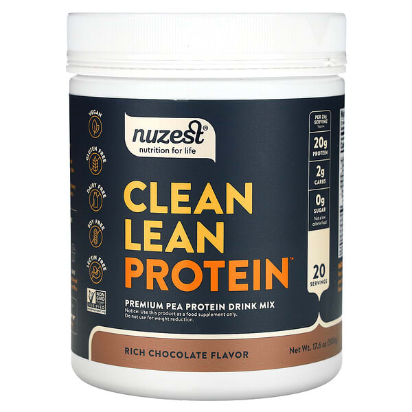 Nuzest Clean Lean Protein, Rich Chocolate, 17.6 oz (500 g)