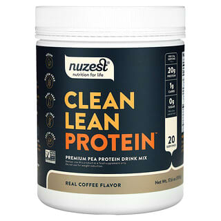 Nuzest, 깨끗한 저지방 단백질, 리얼 커피, 500g(17.6oz)