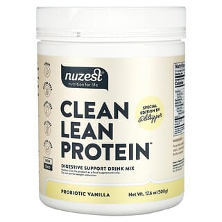 Nuzest, 精全豌豆蛋白質粉混合飲品，Probiotic Vanilla，17.6 盎司（500 克）