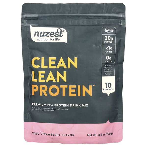 Nuzest, 청정 저지방 단백질, 야생 딸기, 250g(8.8oz)