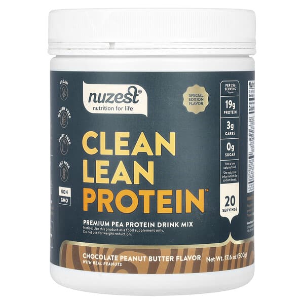 Nuzest, Clean Lean Protein, 초콜릿 땅콩버터 맛, 500g(17.6oz)