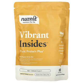 نوزيست‏, Vibrant Insides™, Plant Protein Plus+, Natural Vanilla, 8.8 oz (250 g)