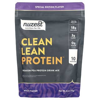 Nuzest, Clean Lean Protein™，优质豌豆蛋白质混合饮品，摩卡咖啡，8.8 盎司（250 克）