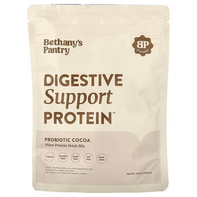 Nuzest, Bethany's Pantry, Digestive Support Protein™, Probiotic Cocoa Beans, 15.87 oz (450 g)