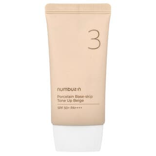 Numbuzin, No.3 Porcelain Base-Skip, Tone Up Beige, SPF 50+ PA++++, 1.69 fl oz (50 ml)  