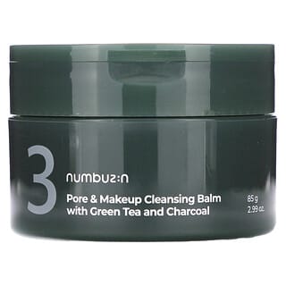 Numbuzin, N.º 3 Bálsamo limpiador de poros y maquillaje con té verde y carbón vegetal, 85 g (2,99 oz)