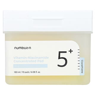 Numbuzin, Almohadilla concentrada con vitamina y niacinamida n.º 5, 70 almohadillas, 180 ml (6,08 oz. líq.)
