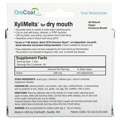 OraCoat, XyliMelts für trockenen Mund, Zimt, 40 Scheiben