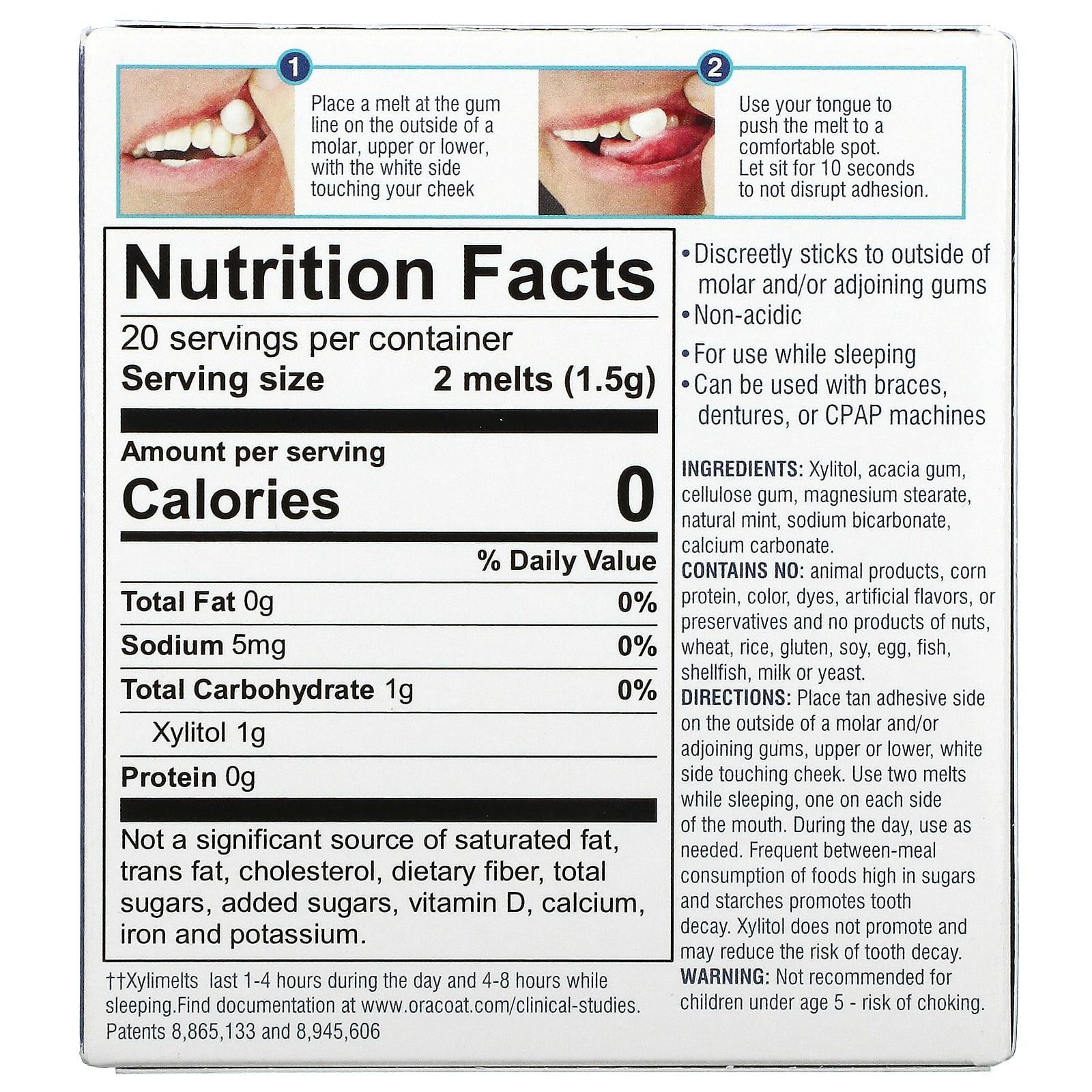 OraCoat, XyliMelts for Dry Mouth, MildMint, 40 Melts