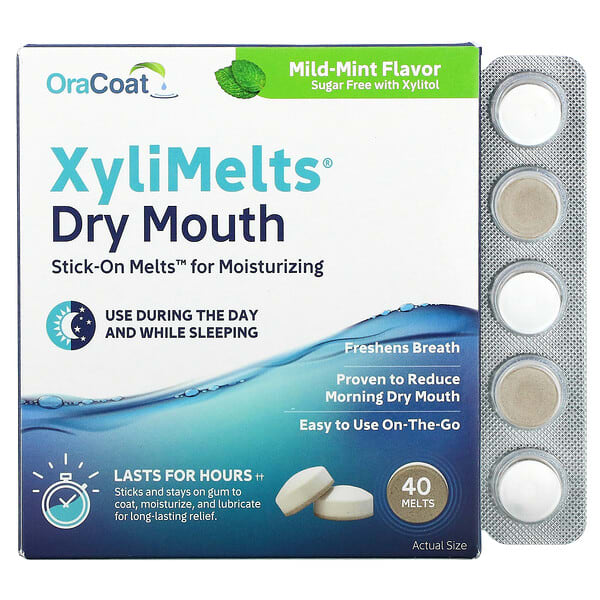 OraCoat, XyliMelts（キリシメルツ）for Dry Mouth、マイルドミント、40粒