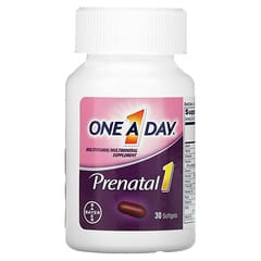 One-A-Day, Prenatal 1 mit Folsäure, DHA und Eisen, Multivitamin-/Multimineralstoff-Ergänzungsmittel, 30 Weichkapseln
