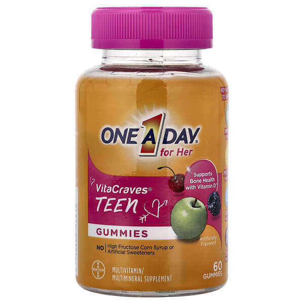 One-A-Day, For Her，VitaCraves®，青少年軟糖，60 粒軟糖