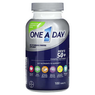 One-A-Day, Para hombres mayores de 50 años, ventaja saludable, suplemento multivitamínico / multimineral, 100 tabletas