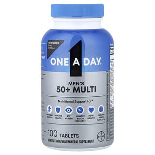 One-A-Day, 男性50以上，健康优势，多种维生素/多矿物质补充剂，100片