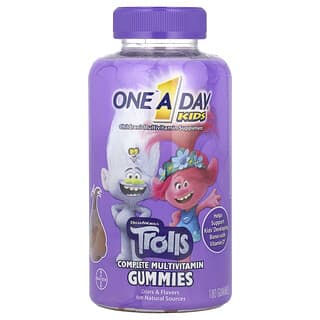 One-A-Day, Caramelle gommose multivitaminiche complete per bambini, Troll, 180 caramelle gommose