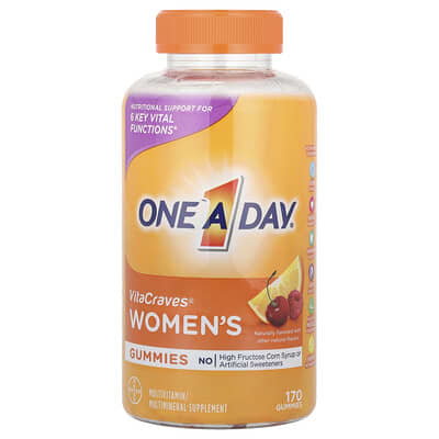 One-A-Day, VitaCraves®, Women's Multivitamin/Multimineral Gummies, 170 Gummies