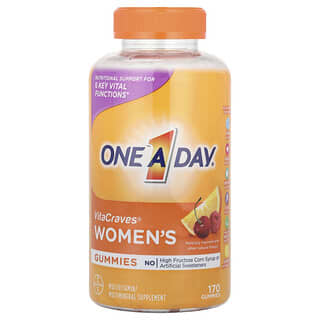 One-A-Day, VitaCraves pour femmes, Complément de multivitamines/multiminéraux, 170 gommes