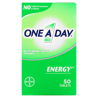 One-A-Day, Énergie, Complément multivitaminé/multiminéral, 50 comprimés