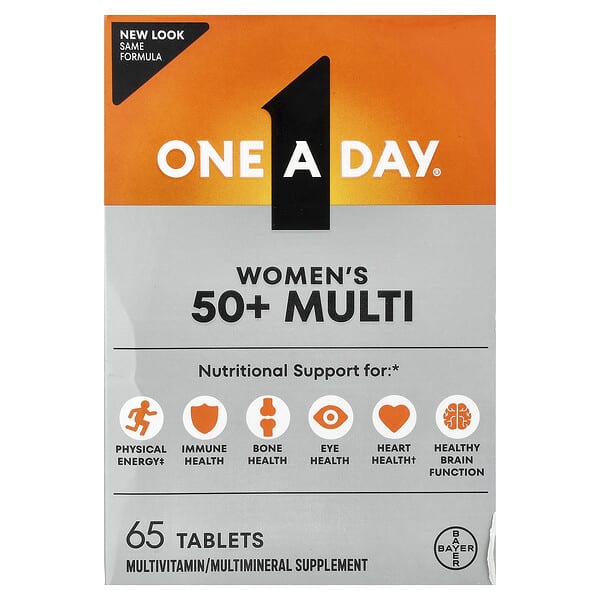 One-A-Day, Women’s 50+ Multi, 65 Tablets