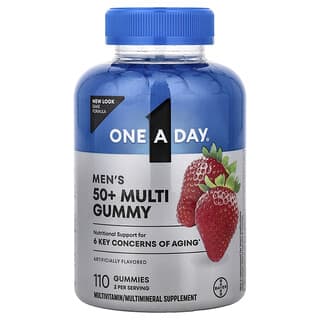 One-A-Day, 50 Yaş Üzeri Erkekler İçin Gelişmiş Multivitaminli Yumuşak Şeker, 110 Yumuşak Şeker