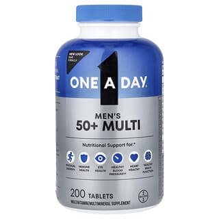 One-A-Day, Férfi 50+, Komplett Multivitamin, 200 tabletta