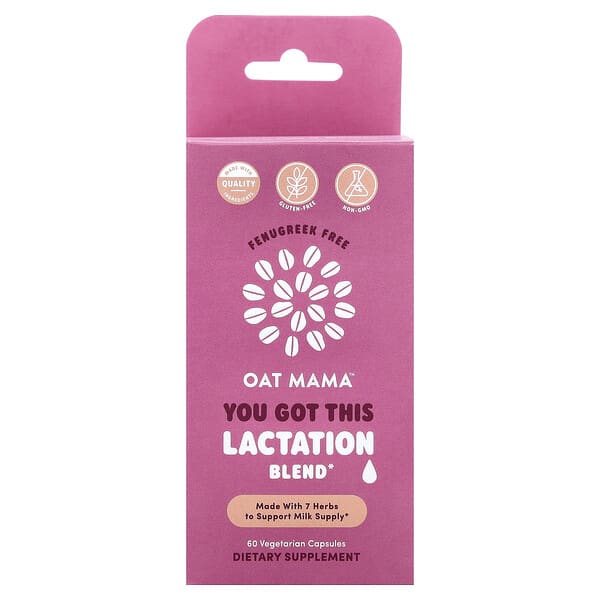Oat Mama, 유 갓 디스 수유 혼합물, 베지 캡슐 60정