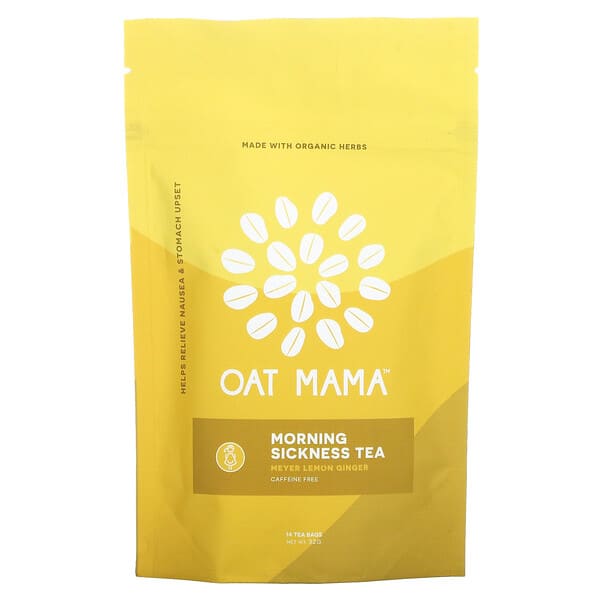 Oat Mama, Morning Sickness Tea, Meyer Lemon Ginger, Caffeine Free, 14