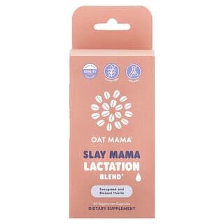 Oat Mama, Slay Mama, смесь для лактации, 60 вегетарианских капсул
