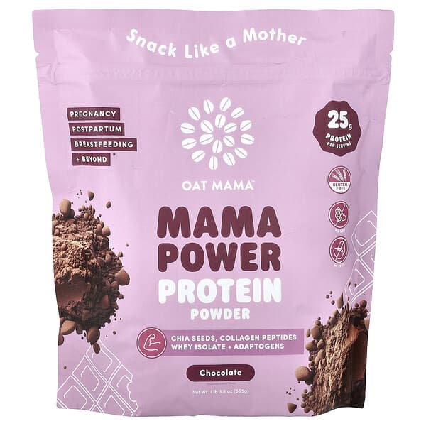 Mama Power Protein Powder, Chocolate, 1 lb 3.6 oz (555 g)