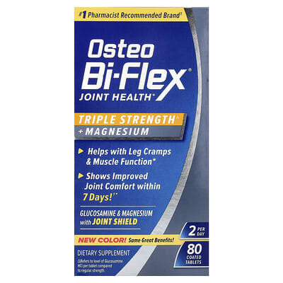 Osteo Bi-Flex, Joint Health, Triple Strength + Magnesium, 80 Coated Tablets