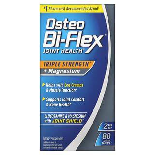 Osteo Bi-Flex, Saúde das Articulações, Força Tripla + Magnésio, 80 Comprimidos Revestidos