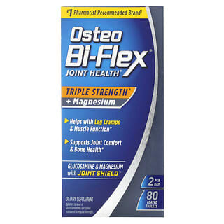 Osteo Bi-Flex‏, בריאות המפרקים, עוצמה משולשת + מגנזיום, 80 טבליות מצופות