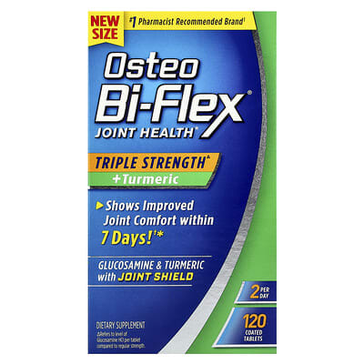 Osteo Bi-Flex, Joint Health + Turmeric Coated Tablets, Triple Strength, 120 Tablets