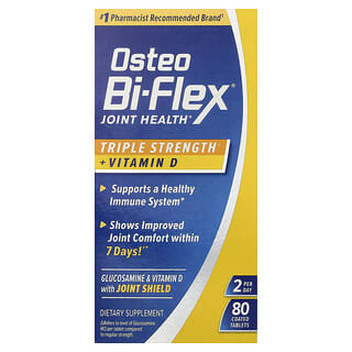 Osteo Bi-Flex, Eklem Sağlığı + D Vitamini, Üçlü Güç, 80 Kaplamalı Tablet