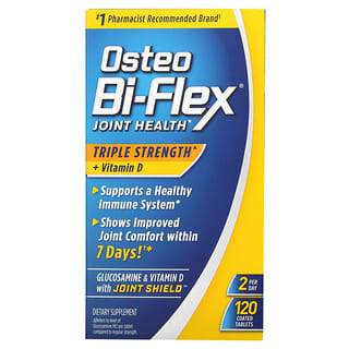 Osteo Bi-Flex, Saúde das Articulações, Tripla Potência + Vitamina D, 120 Comprimidos Revestidos