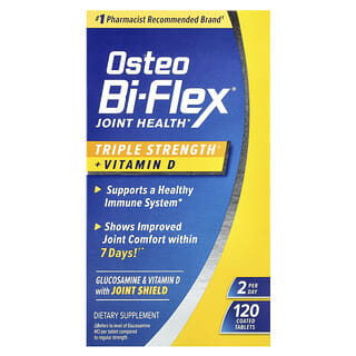 Osteo Bi-Flex, Saúde das Articulações, Tripla Potência + Vitamina D, 120 Comprimidos Revestidos