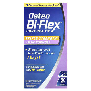 Osteo Bi-Flex, Gesunde Gelenke, Dreifache Stärke + MSM-Formel, 80 Filmtabletten