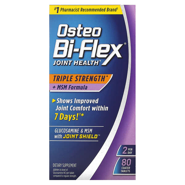 Osteo Bi-Flex, 關節健康，三重力量 +MSM 配方，80 片包衣片劑