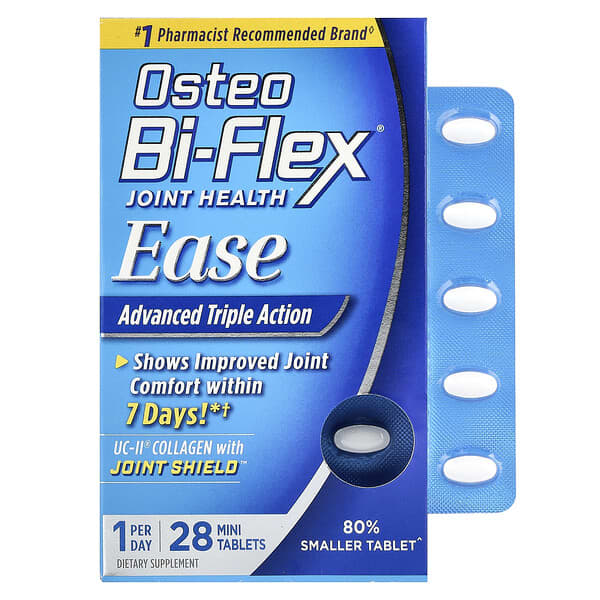 Osteo Bi-Flex, 骨碧雙彈，輕鬆自如，UC-II膠原配方，28迷你片