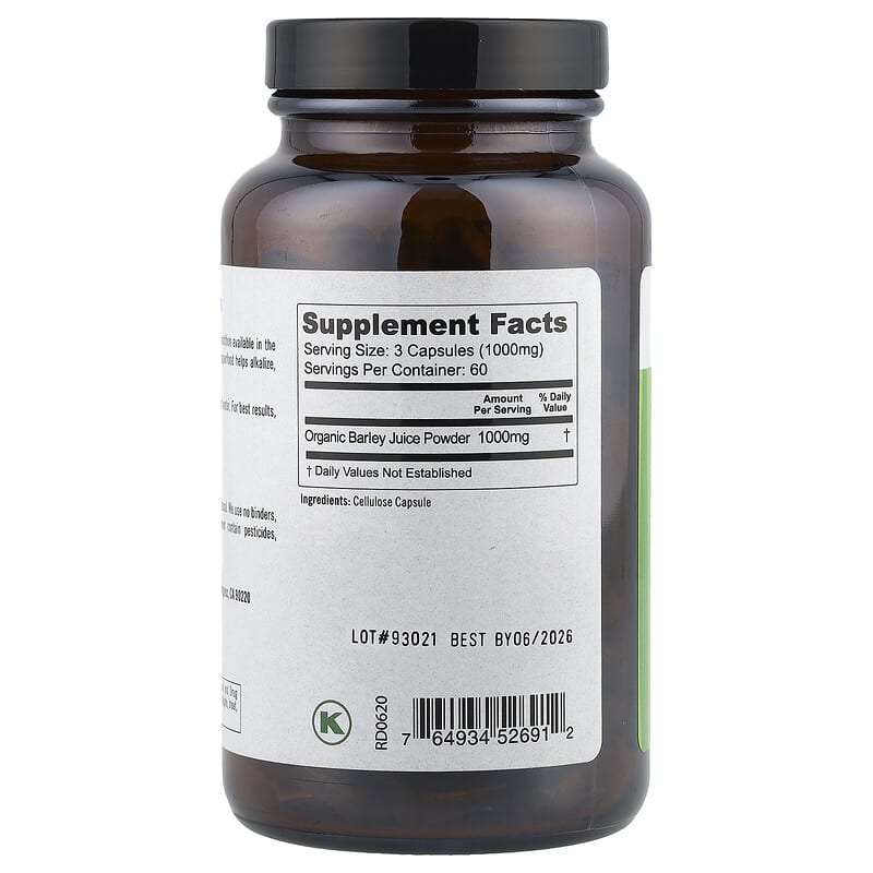 Just Barley, 180 Vegetarian Capsules (333 mg per Capsule)