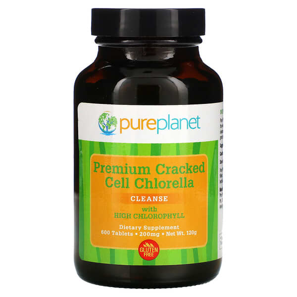 بيور بلانيت‏, أقراص Premium Cracked Cell Chlorella, بخلاصة الكلوريلا، 200 مجم، 600 قرص