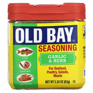 Old Bay, Condimento, Ajo y hierbas, 63 g (2,25 oz)